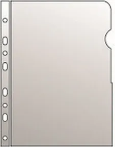 Transparente Abdeckung A5 – „L/U“ PVC-Euroscharnier, klar, 140 Mikrometer.
